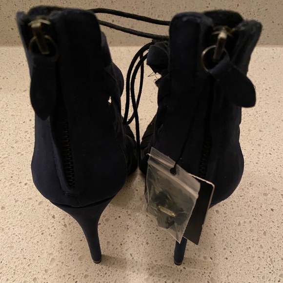Zara Basic Lace Up Heels - Picture 6 of 7